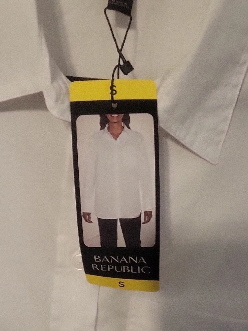 NWT Banana Republic White Oversized Long-Sleeve Button Down Dress Shirt Small